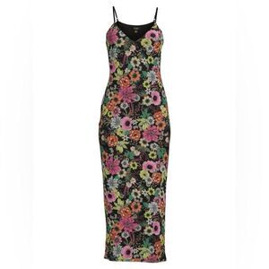AFRM Amina Floral Print Slip Bodycon Dress Women’s Size Small